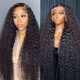 Gabrielle Curly Human Hair Wigs For Black Women Human Hair 4×4 Lace Closure Wig 13x4 Transparent Deep Curly Lace Frontal Wig