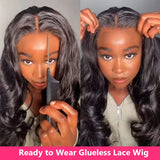 Glueless Wig Human Hair Body Wave Ready To Wear And Go 4x6 5x5 lace closure Brazilian Remy hair 13x4 Lace Front For Women