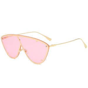 Sunglasses: Cross Frame Oversized Sunglasses