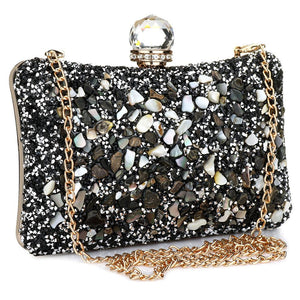 Clutch Bags: Pebble Rock Detail Clutch Bags