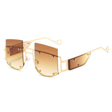 Sunglasses: Hollow Out Oversized Square Sunglasses