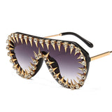 Steampunk Nail Oversized Sunglasses