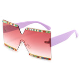 Oversized Bejeweled  Sunglasses