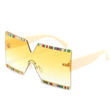 Oversized Bejeweled  Sunglasses