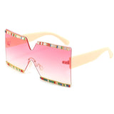 Oversized Bejeweled  Sunglasses