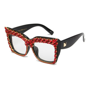 Bejeweled Oversized Square Sunglasses