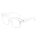 Oversized Cat Eye Transparent Glasses